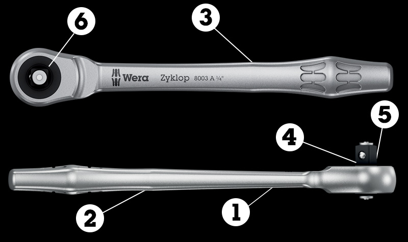Wera: Zyklop Metal with push-through square